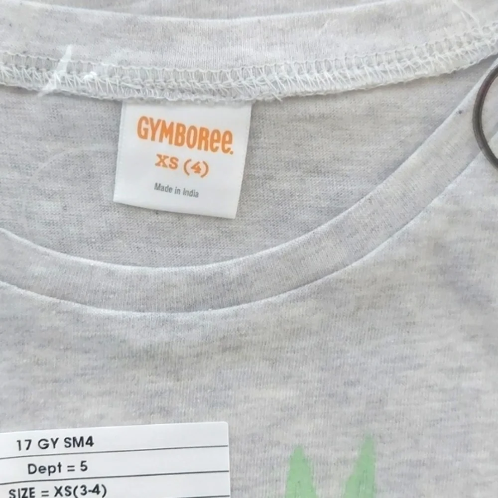 Gymboree Love pineapple short sleeve tee t shirt - light gray - XS (4)